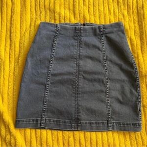 Free People Charcoal Mini Skirt